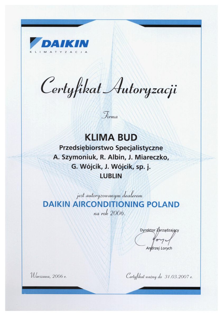Autoryzacja Daikin